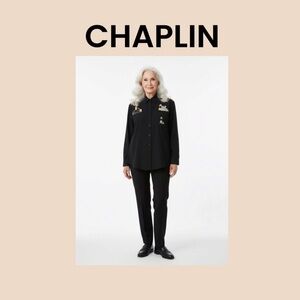 CHAPLIN Women’s Long Sleeve Button Down Dress Shirt Size 2XL